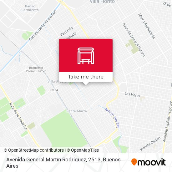 Mapa de Avenida General Martín Rodríguez, 2513