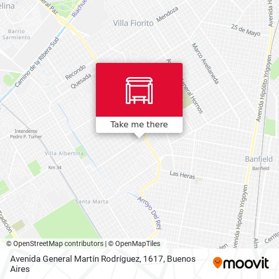 Avenida General Martín Rodríguez, 1617 map