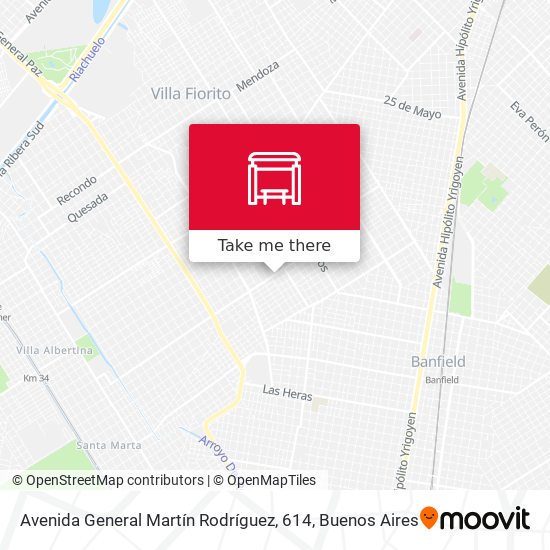 Mapa de Avenida General Martín Rodríguez, 614