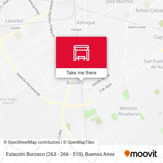 Mapa de Estación Burzaco (263 - 266 - 510)