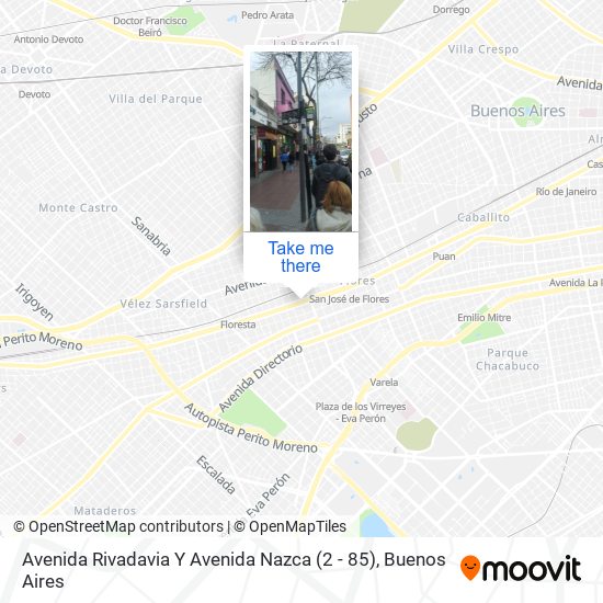 Avenida Rivadavia Y Avenida Nazca (2 - 85) map