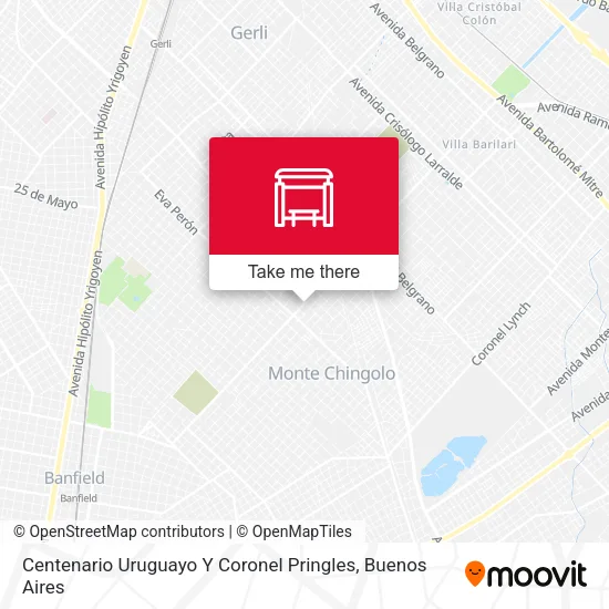 Centenario Uruguayo Y Coronel Pringles map
