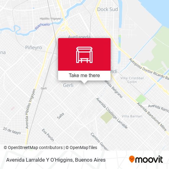 Mapa de Avenida Larralde Y O'Higgins
