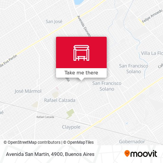 Mapa de Avenida San Martín, 4900