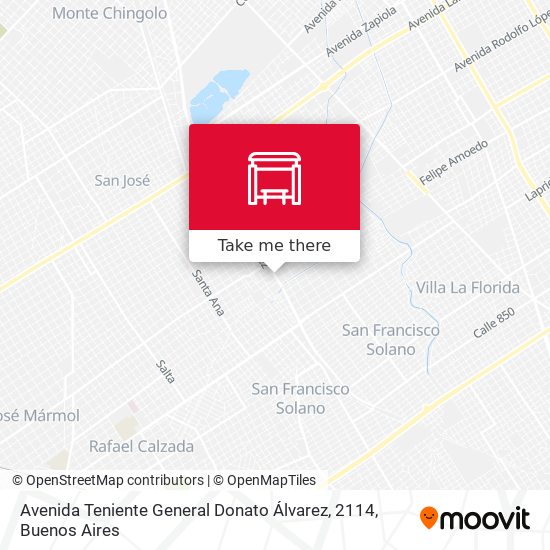 Mapa de Avenida Teniente General Donato Álvarez, 2114
