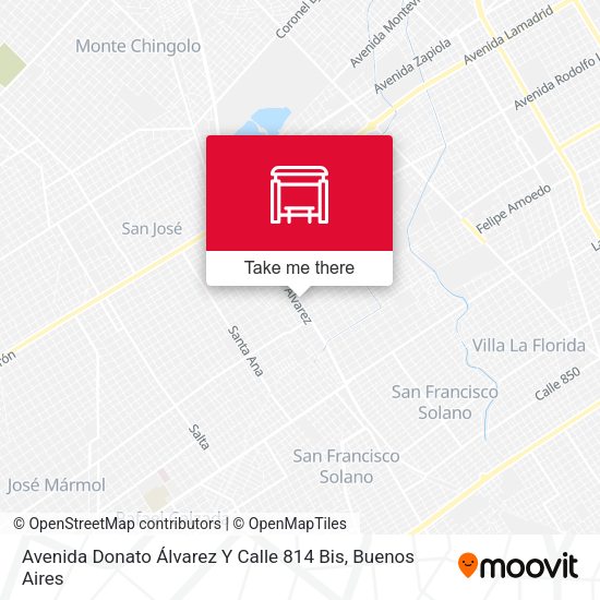 Avenida Donato Álvarez Y Calle 814 Bis map