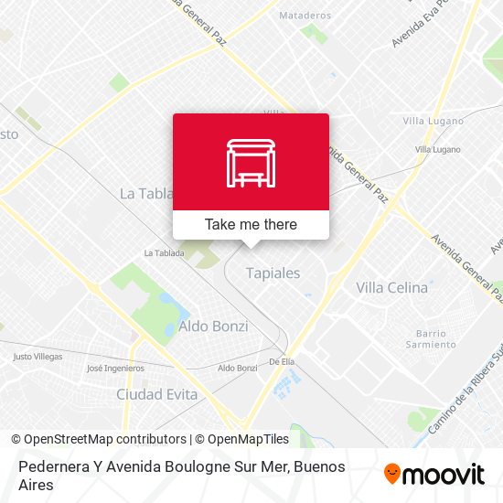 Pedernera Y Avenida Boulogne Sur Mer map