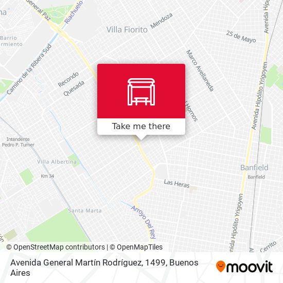 Avenida General Martín Rodríguez, 1499 map