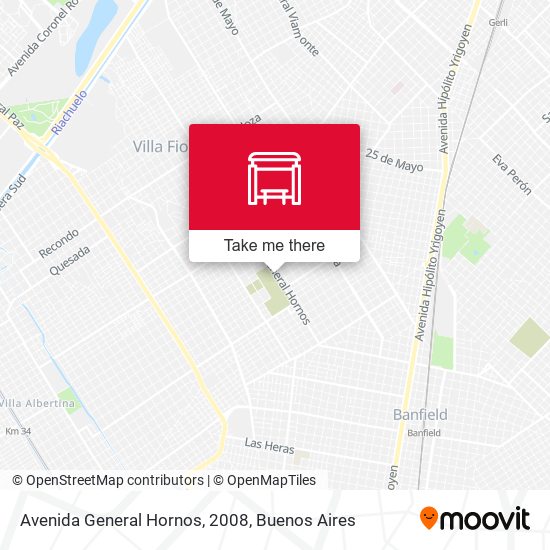 Avenida General Hornos, 2008 map