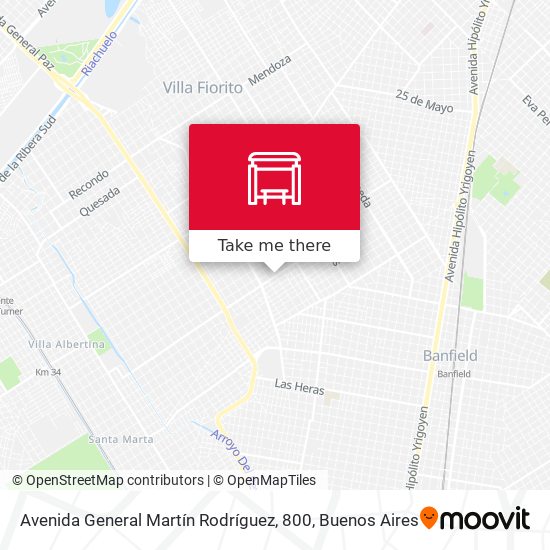 Avenida General Martín Rodríguez, 800 map
