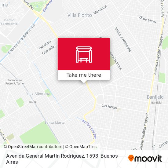 Avenida General Martín Rodríguez, 1593 map