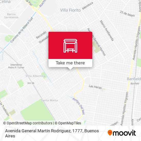Avenida General Martín Rodríguez, 1777 map