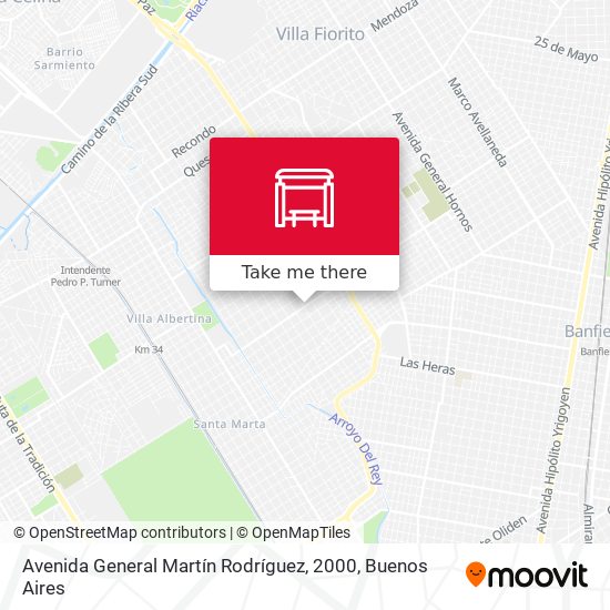 Avenida General Martín Rodríguez, 2000 map