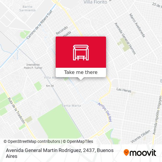 Mapa de Avenida General Martín Rodríguez, 2437