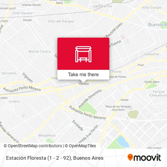Mapa de Estación Floresta (1 - 2 - 92)