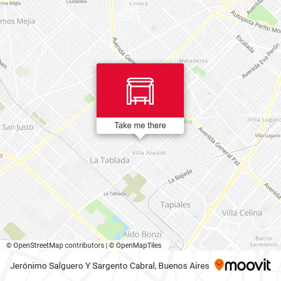Mapa de Jerónimo Salguero Y Sargento Cabral