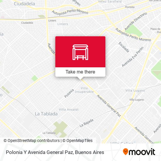 Mapa de Polonia Y Avenida General Paz