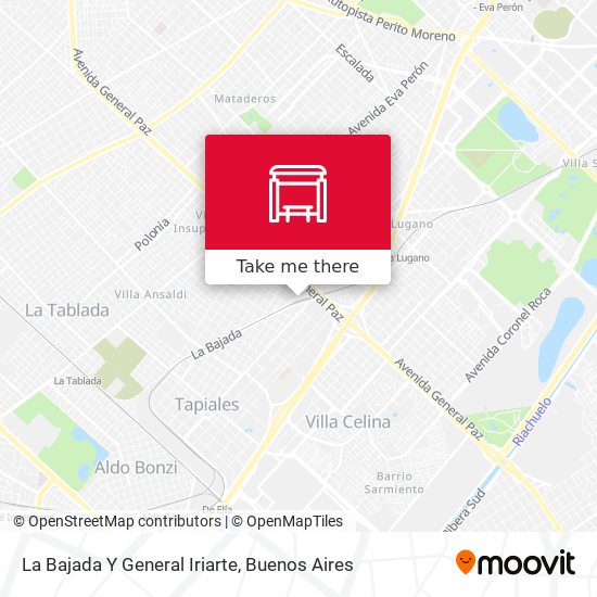 La Bajada Y General Iriarte map