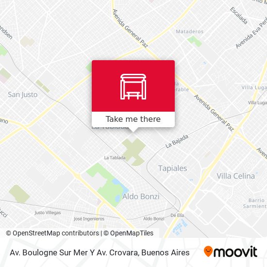 Mapa de Av. Boulogne Sur Mer Y Av. Crovara