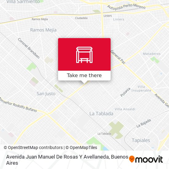 Mapa de Avenida Juan Manuel De Rosas Y Avellaneda