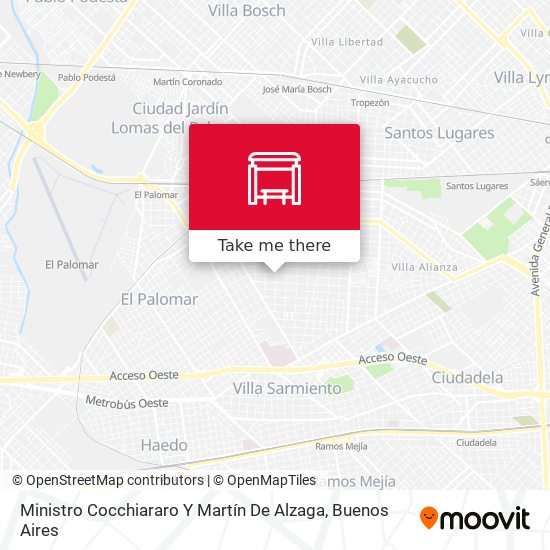 Ministro Cocchiararo Y Martín De Alzaga map