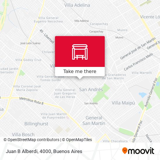 Mapa de Juan B Alberdi, 4000