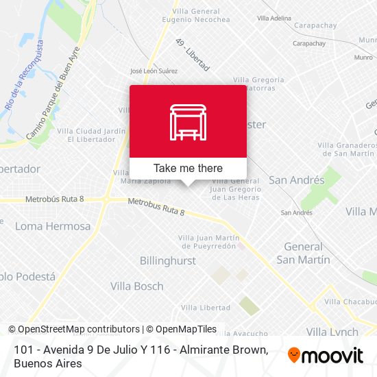 101 - Avenida 9 De Julio Y 116 - Almirante Brown map