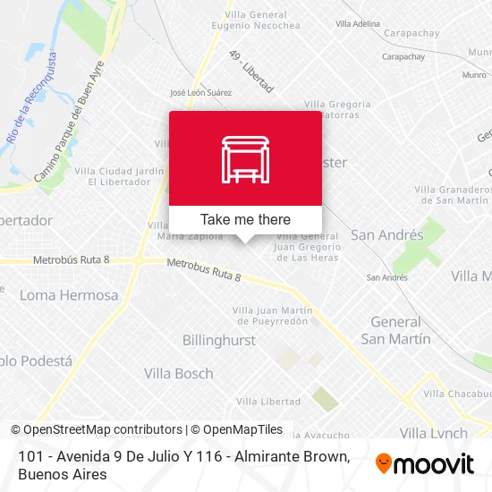 101 - Avenida 9 De Julio Y 116 - Almirante Brown map