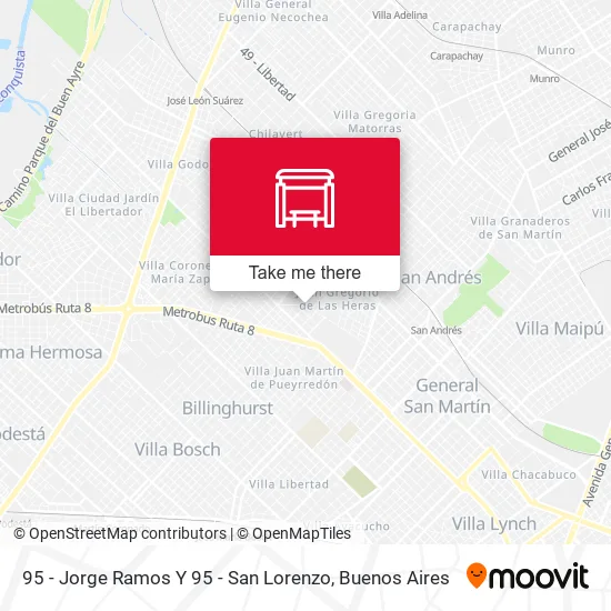 95 - Jorge Ramos Y 95 - San Lorenzo map