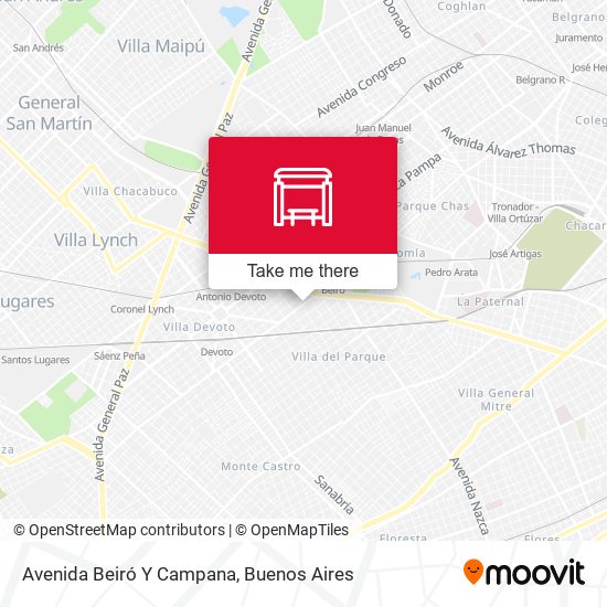 Mapa de Avenida Beiró Y Campana