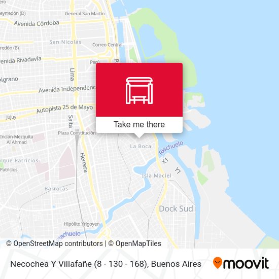 Necochea Y Villafañe (8 - 130 - 168) map
