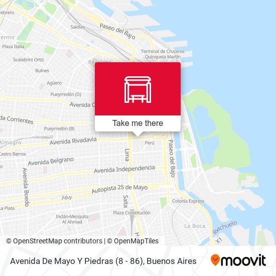 Mapa de Avenida De Mayo Y Piedras (8 - 86)
