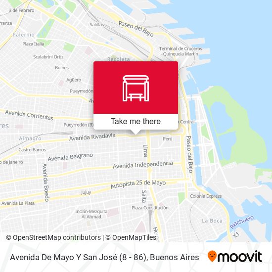Avenida De Mayo Y San José (8 - 86) map