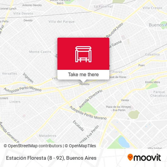 Estación Floresta (8 - 92) map