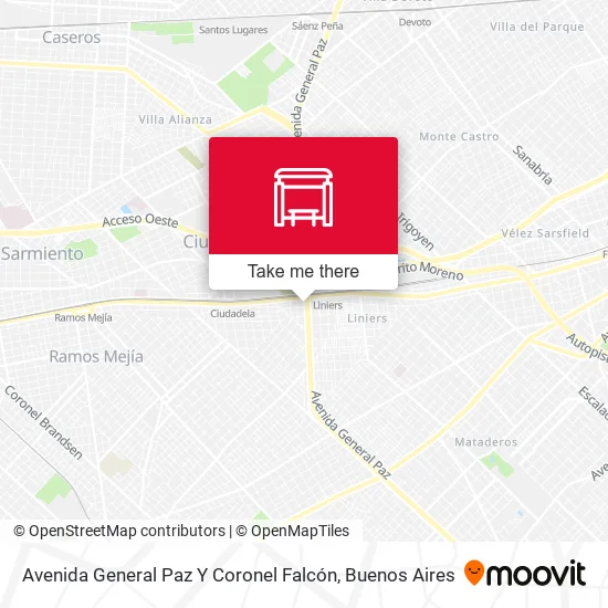 Avenida General Paz Y Coronel Falcón map