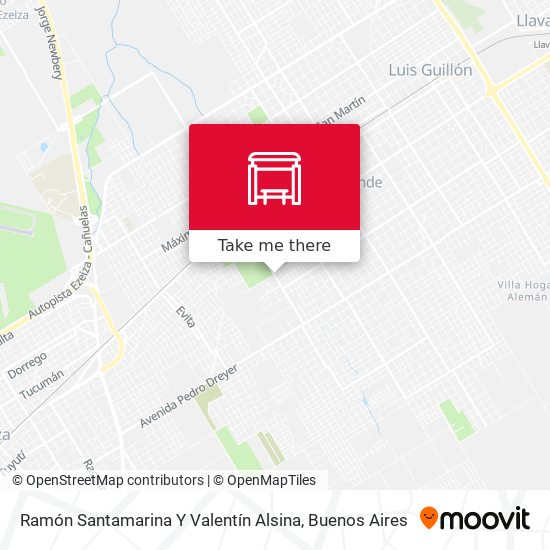 Ramón Santamarina Y Valentín Alsina map