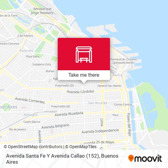 Mapa de Avenida Santa Fe Y Avenida Callao (152)