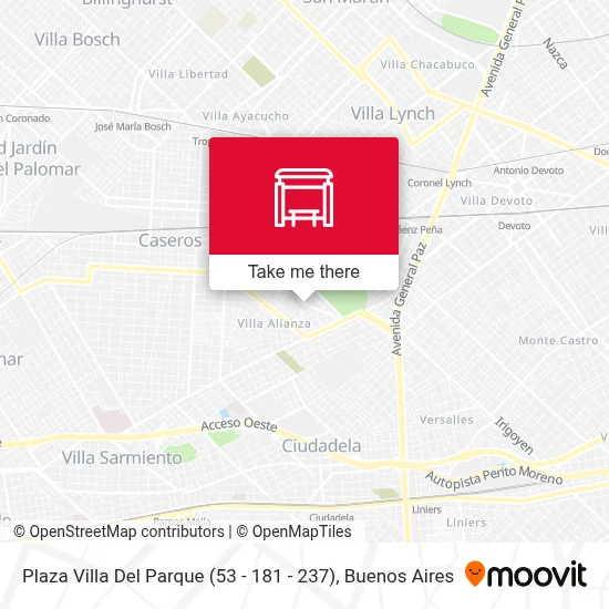Plaza Villa Del Parque (53 - 181 - 237) map