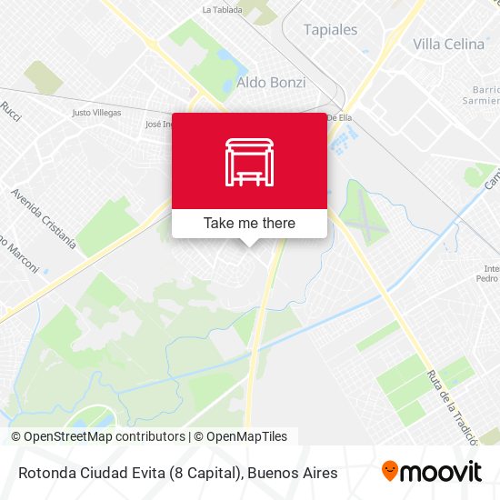 Rotonda Ciudad Evita (8 Capital) map