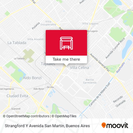 Mapa de Strangford Y Avenida San Martín