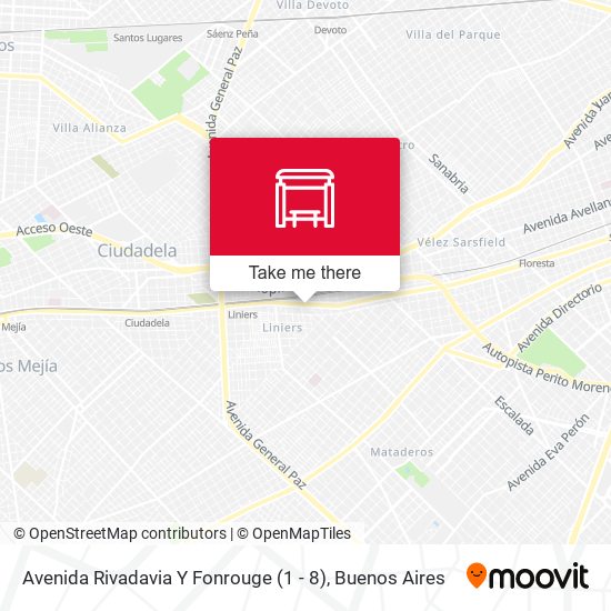 Mapa de Avenida Rivadavia Y Fonrouge (1 - 8)