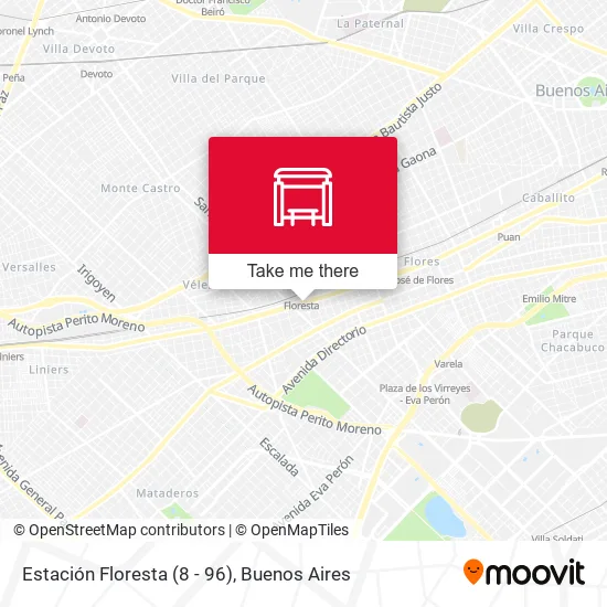 Estación Floresta (8 - 96) map