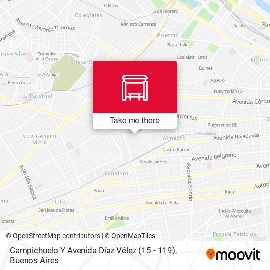 Campichuelo Y Avenida Díaz Vélez (15 - 119) map
