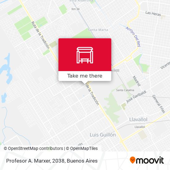 Profesor A. Marxer, 2038 map