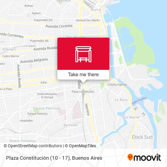 Mapa de Plaza Constitución (10 - 17)
