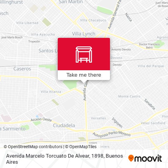 Mapa de Avenida Marcelo Torcuato De Alvear, 1898
