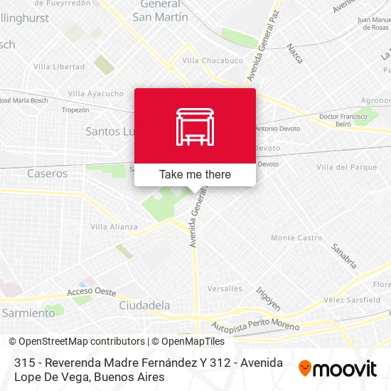 315 - Reverenda Madre Fernández Y 312 - Avenida Lope De Vega map