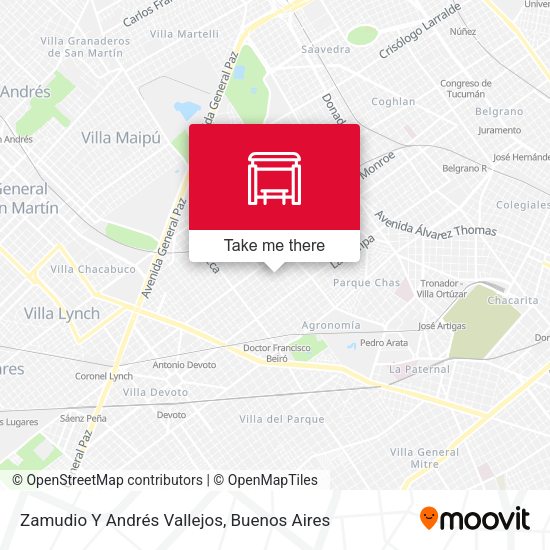 Zamudio Y Andrés Vallejos map