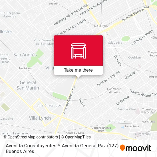 Avenida Constituyentes Y Avenida General Paz (127) map