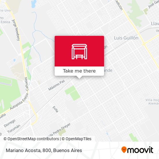 Mariano Acosta, 800 map